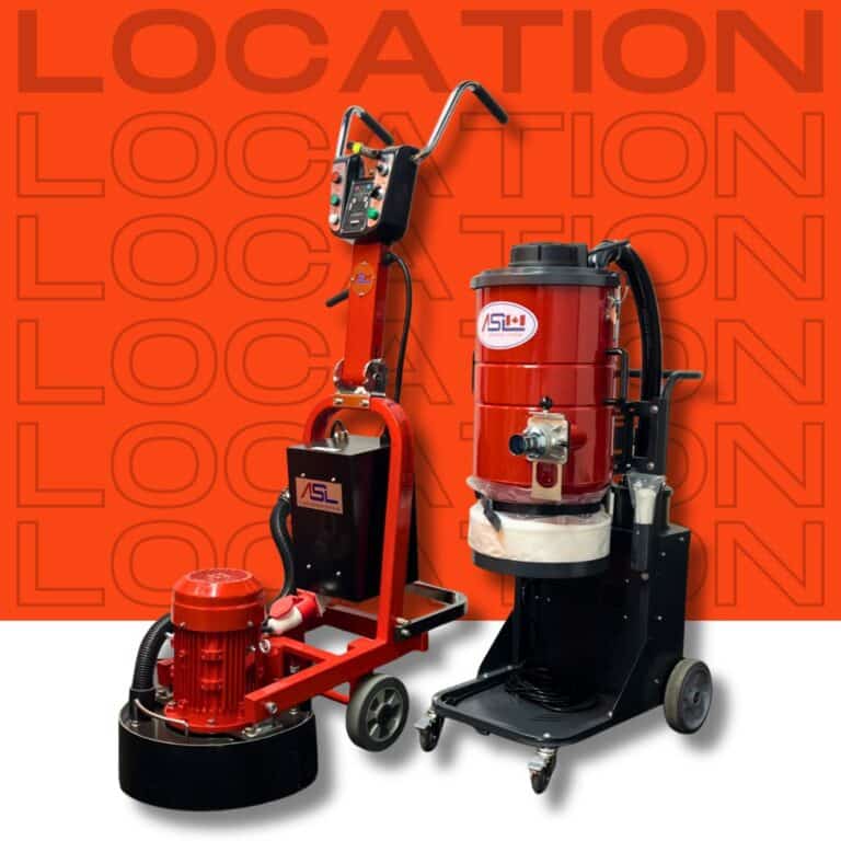 ASL 17" Concrete Grinder & Vacuum Combo